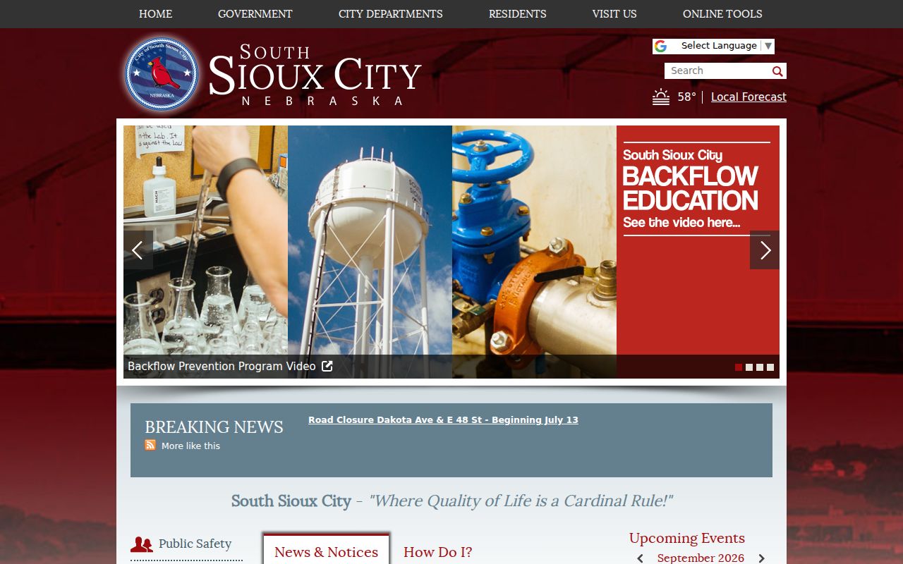 Dakota County warrant records South Sioux City city website