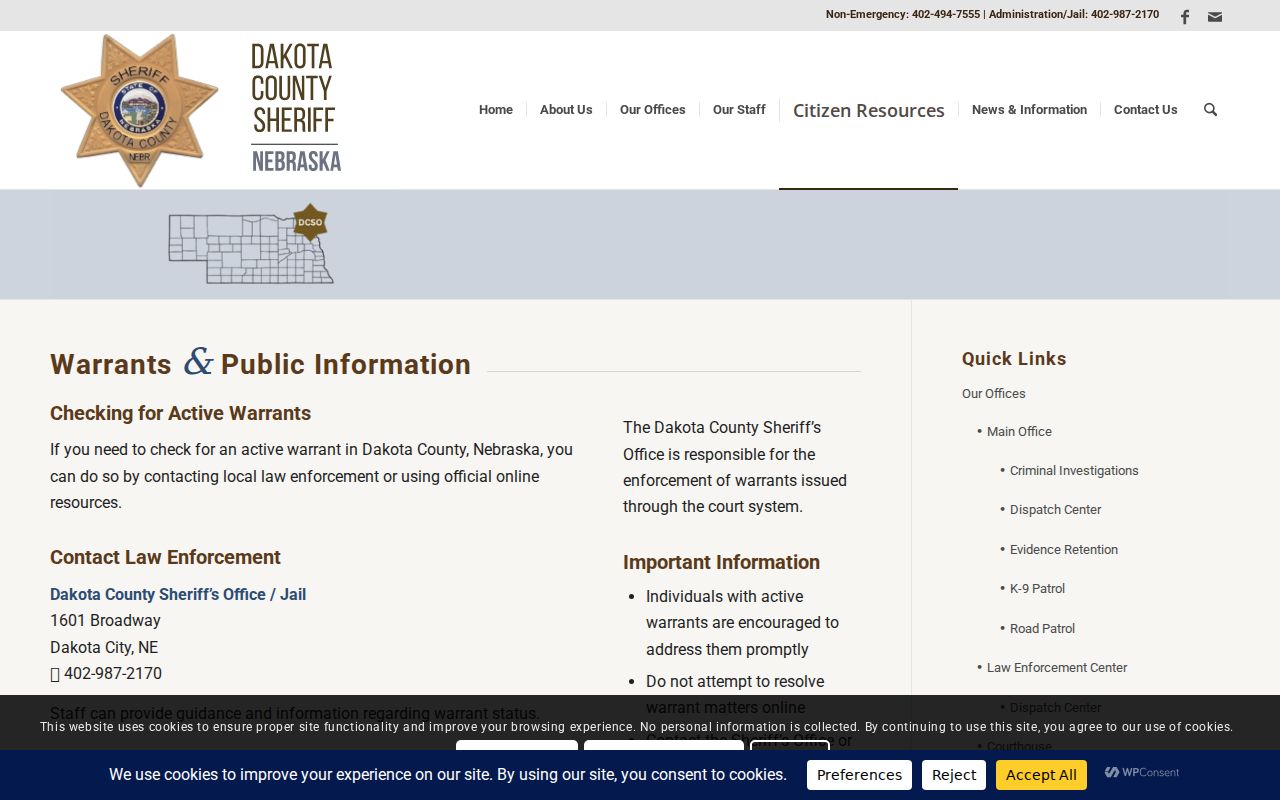Dakota County warrant records sheriff guidance